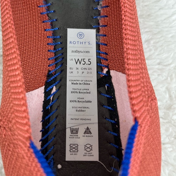 ROTHY'S | Pink Persimmon Retired Marina Round Toe Sustainable Flats - Picture 14 of 15